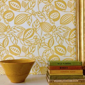 Wild Pods Saffron Wallpaper