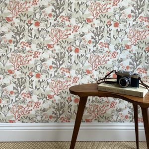 Rockpools Coral Wallpaper