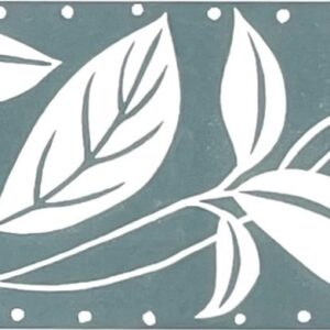Leaf Trail Border /Teal ( sample )