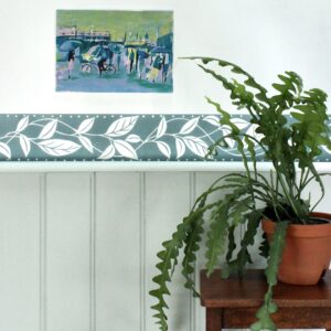 Leaf Trail Border / Teal