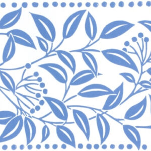 Jasmine Leaf Border / Bluebell ( sample )