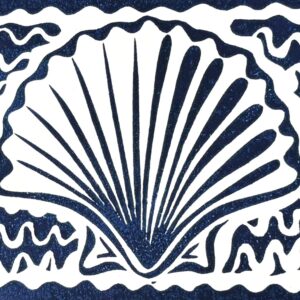 Shells Border / Denim ( sample )