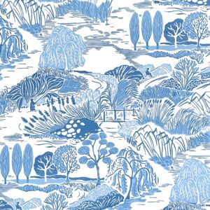 Gone Fishing Wallpaper / Blue